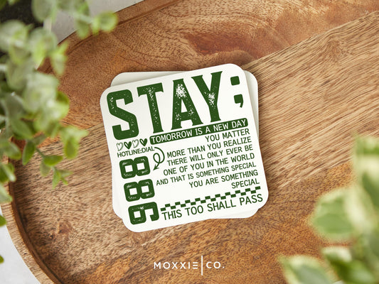 Stay; Tomorrow is a New Day Motivational Magnet | Encouraging Gift - Moxxie Co.