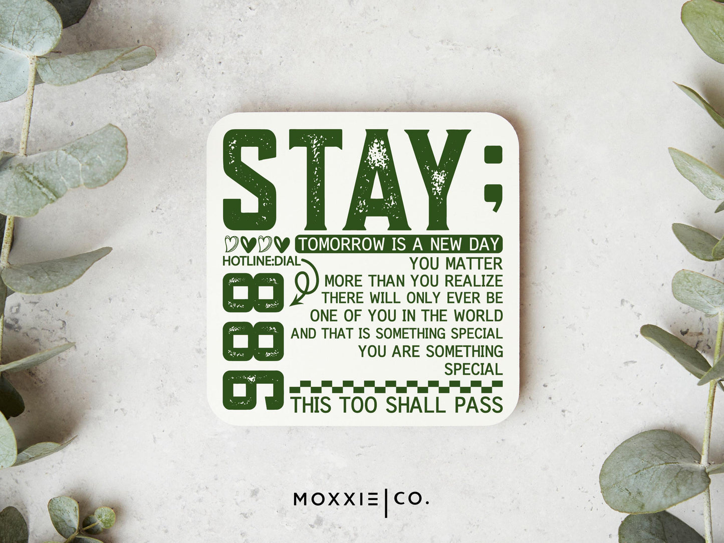 Stay; Tomorrow is a New Day Motivational Magnet | Encouraging Gift - Moxxie Co.