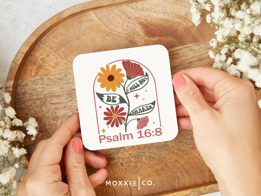 I Will Not Be Shaken - Psalm 16:8 Motivational Magnet | Inspirational Gift - Moxxie Co.