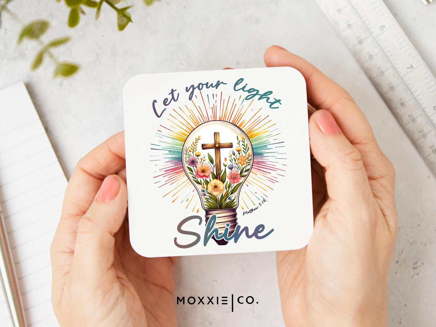 Let Your Light Shine Matthew 5:16 Motivational Magnet | Inspirational Gift - Moxxie Co.