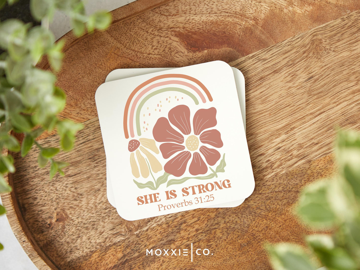 She is Strong Proverbs 31:25 Motivational Magnet | Bible Verse Inspirational Gift for Women - Moxxie Co.