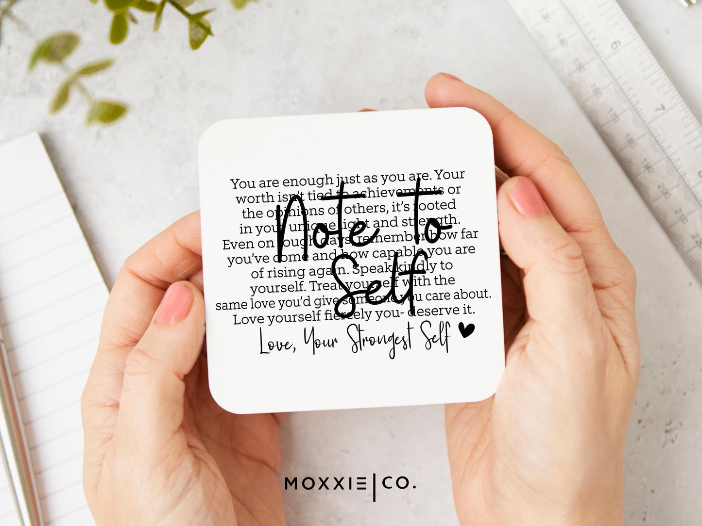 Note to Self Minimalistic Motivational Magnet | Inspirational Gift - Moxxie Co.