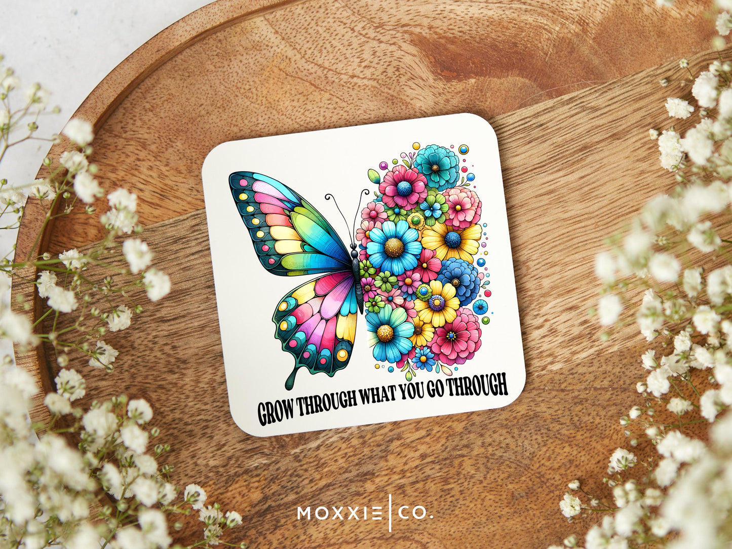 Grow Through What You Go Through Butterfly Bible Verse Motivational Magnet | Inspirational Gift - Moxxie Co.