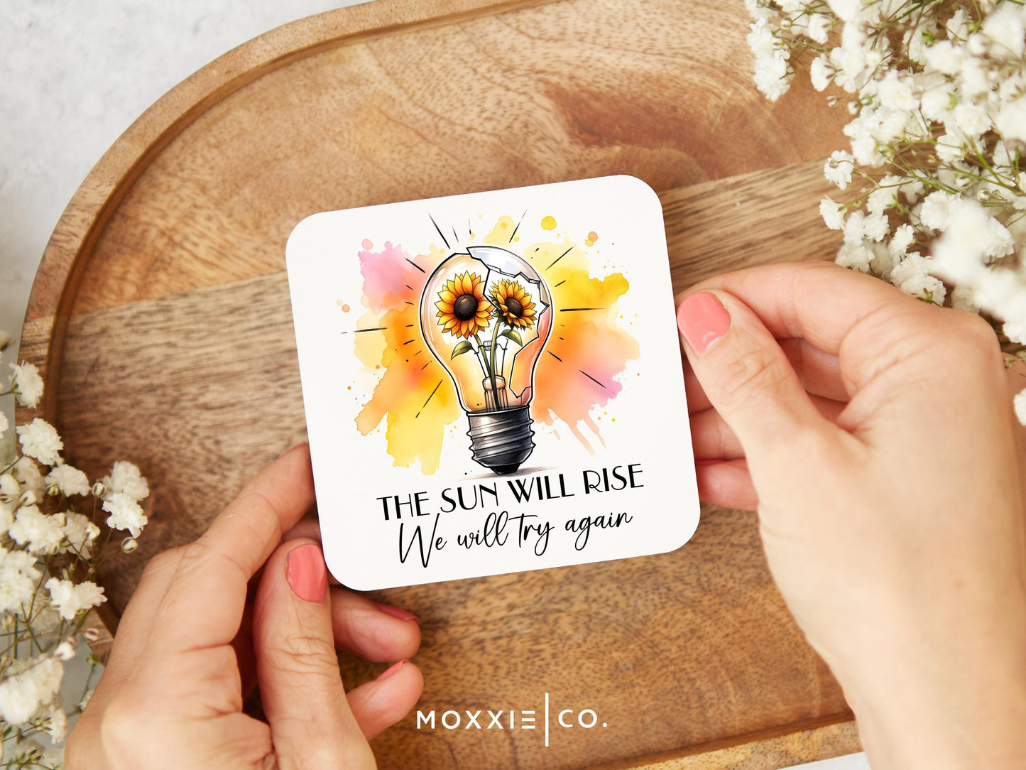 The Sun Will Rise We Will Try Again Motivational Magnet | Inspirational Gift - Moxxie Co.