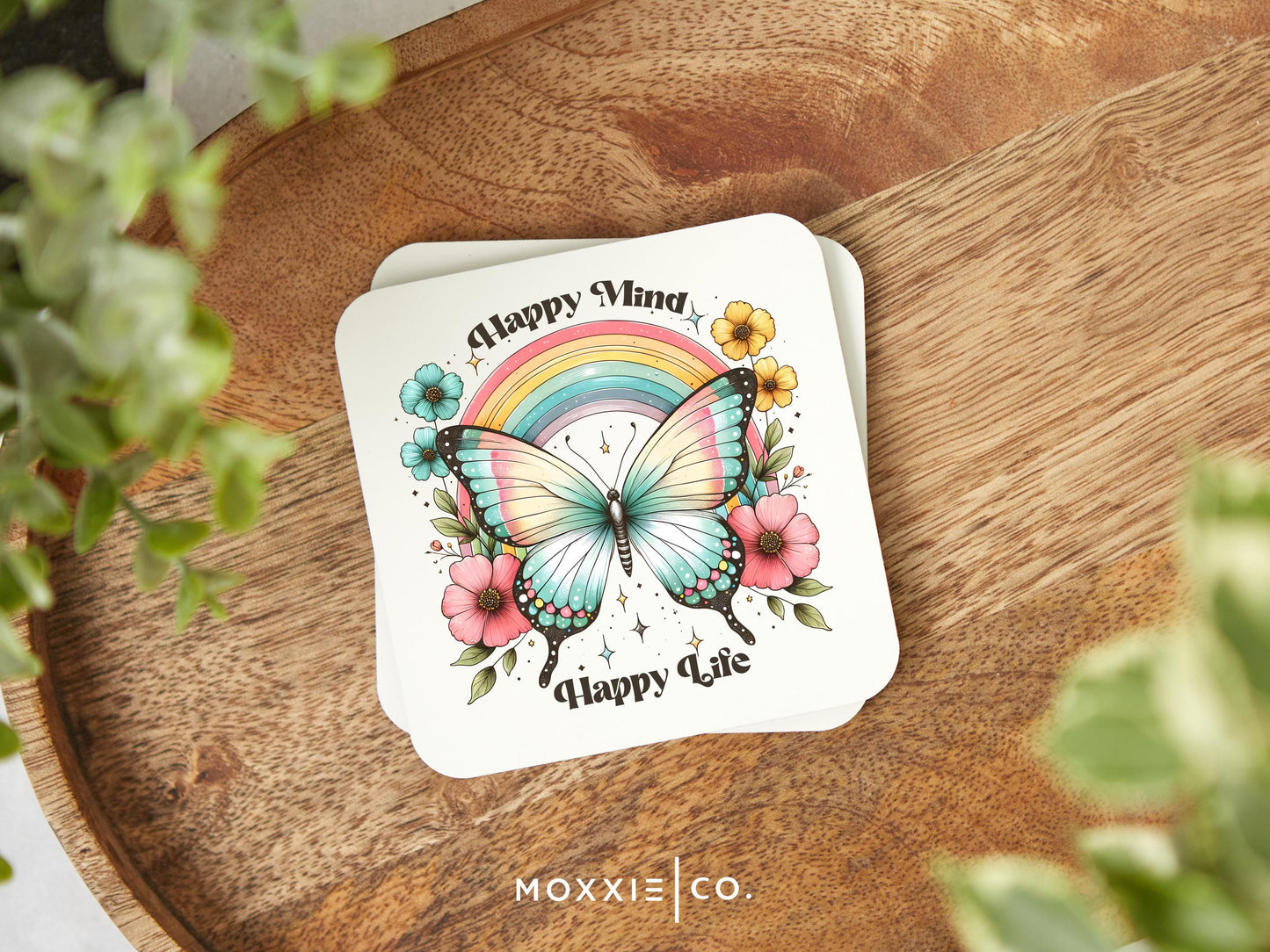 Happy Mind Happy Life Motivational Magnet | Inspirational Gift - Moxxie Co.