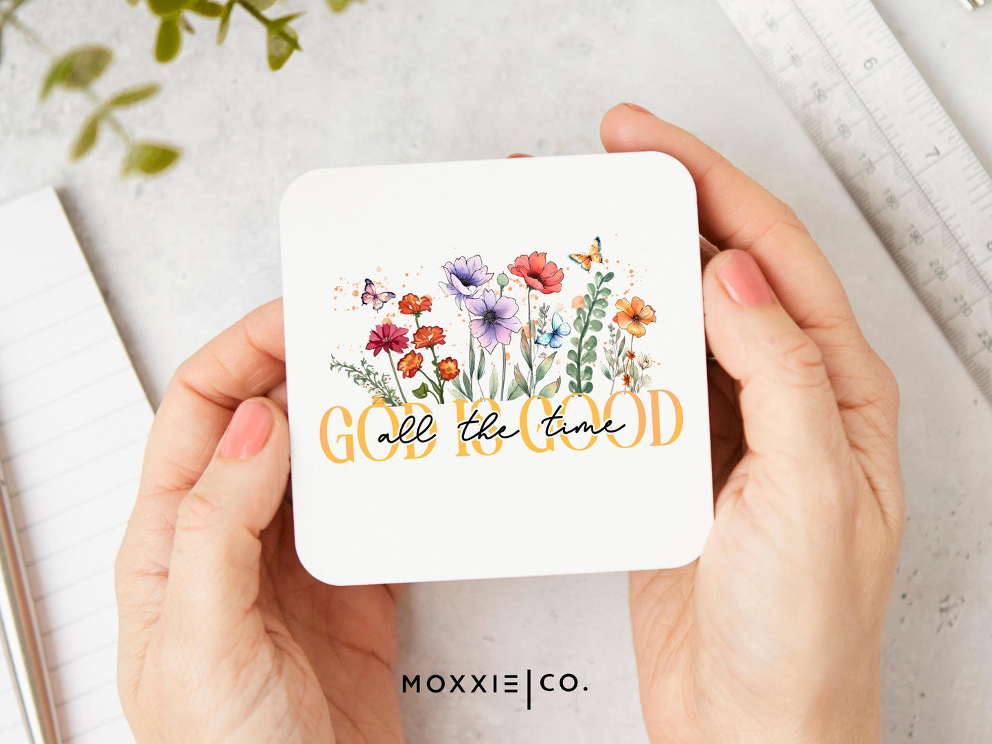 God is Good All the Time Christian Floral Motivational Magnet | Inspirational Gift - Moxxie Co.
