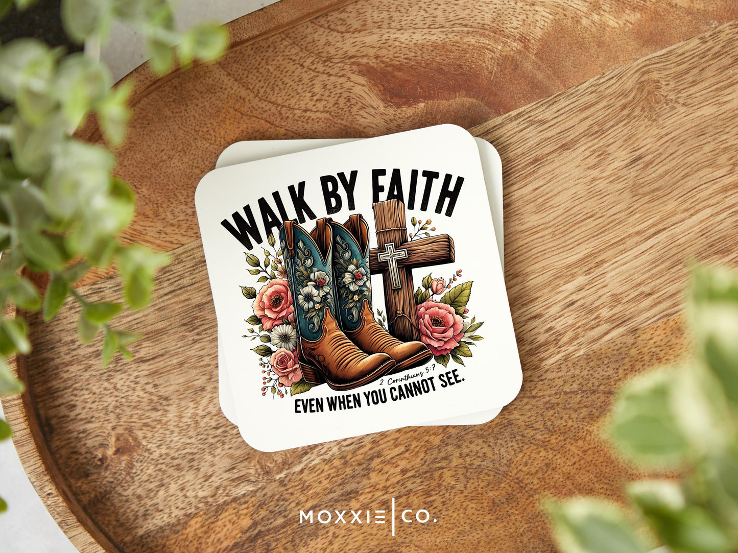Walk By Faith Christian Bible Verse Quote Motivational Magnet | Inspirational Gift - Moxxie Co.
