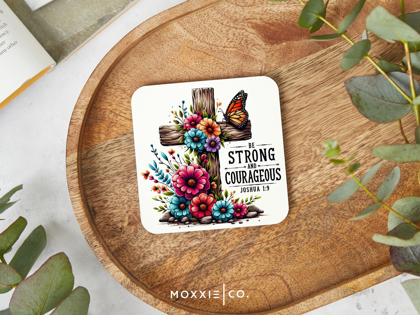 Be Strong And Courageous Joshua 1:9 Bible Verse Quote Motivational Magnet | Inspirational Gift - Moxxie Co.