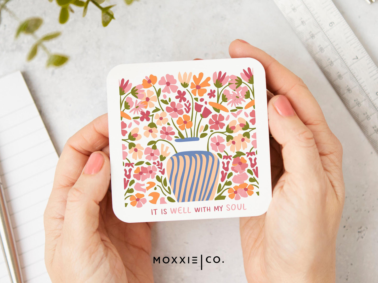 It Is Well With My Soul Floral Bible Verse Quote Motivational Magnet | Inspirational Gift - Moxxie Co.