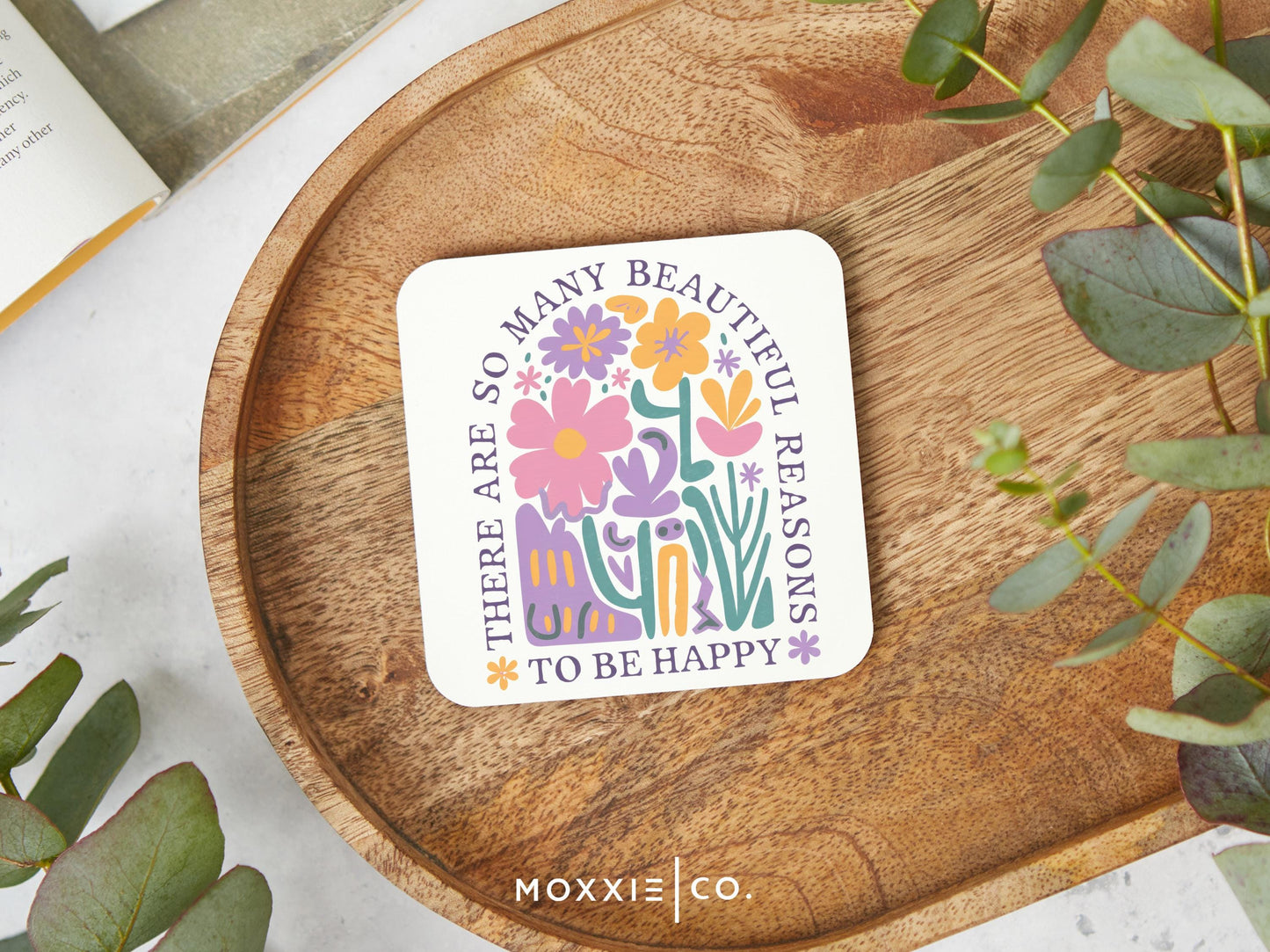 There are so many Beautiful Reasons to be Happy Floral Pastel Bible Verse Quote Motivational Magnet | Inspirational Gift - Moxxie Co.