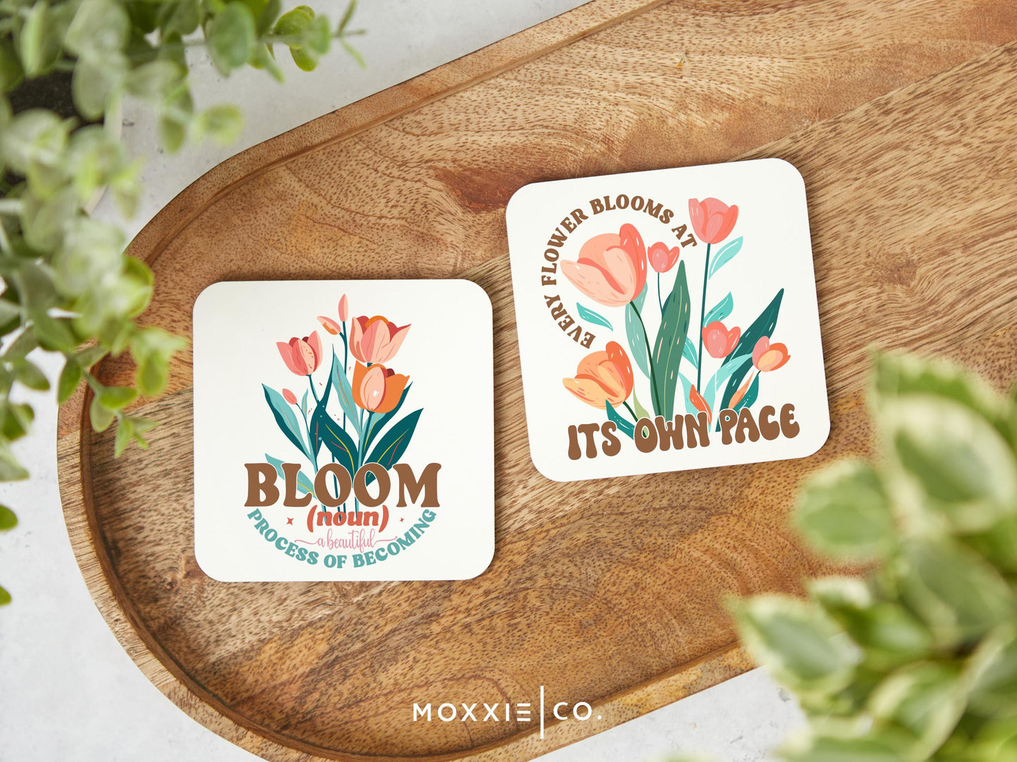 Bloom: A Beautiful Process of Becoming Floral Pastel Bible Verse Christian Quote Motivational Magnet | Inspirational Gift - Moxxie Co.