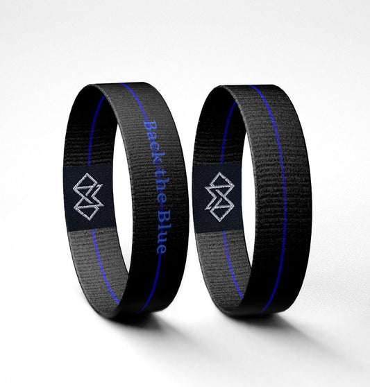 Back the Blue Police Thin Blue Line Motivational Wristband Reversible Bracelet // Gifts for Her // Gifts for Him // Inspirational Gifts //