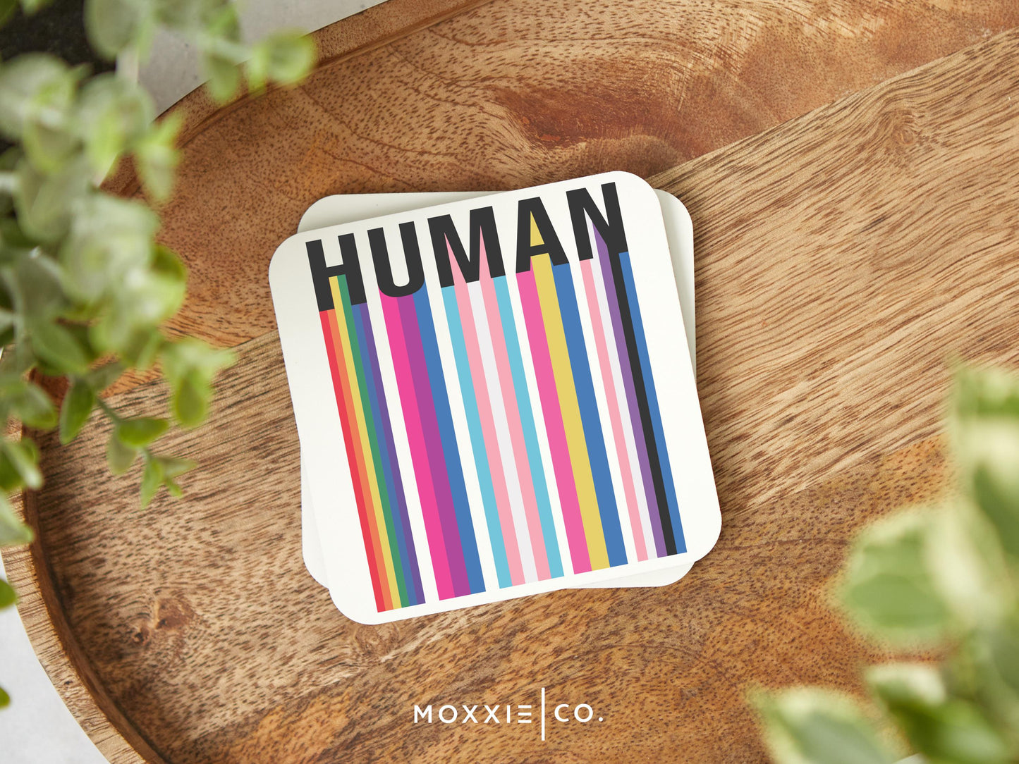 HUMAN Inclusive Ally LGBTQ Motivational Magnet | Inspirational Gift - Moxxie Co.