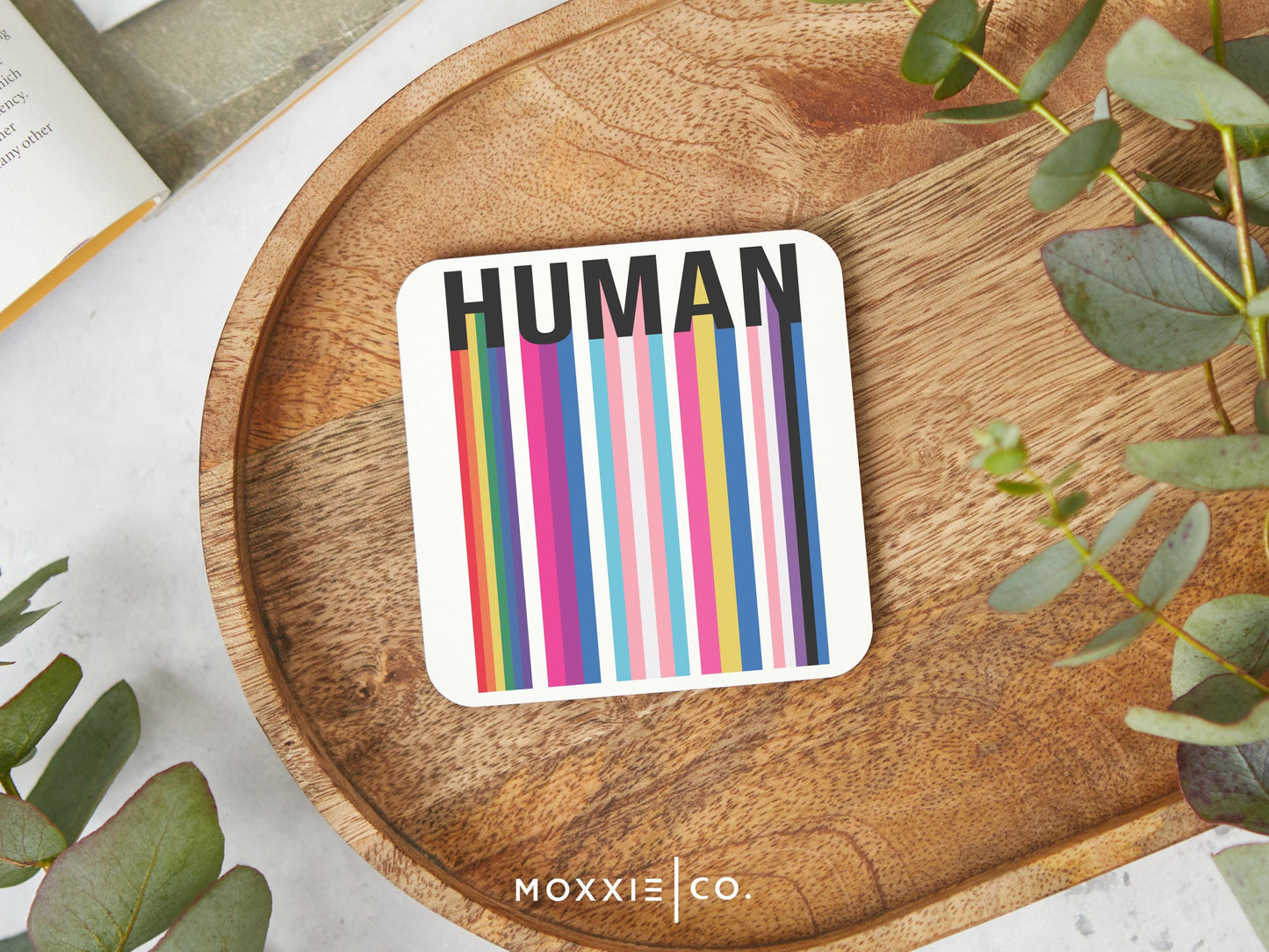 HUMAN Inclusive Ally LGBTQ Motivational Magnet | Inspirational Gift - Moxxie Co.