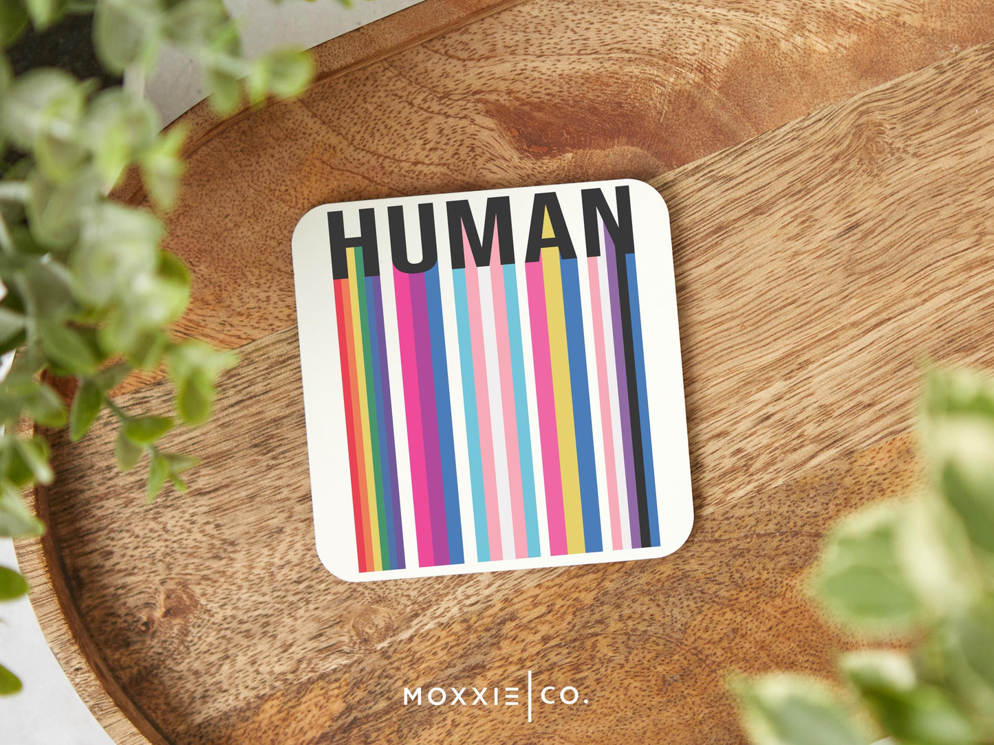 HUMAN Inclusive Ally LGBTQ Motivational Magnet | Inspirational Gift - Moxxie Co.