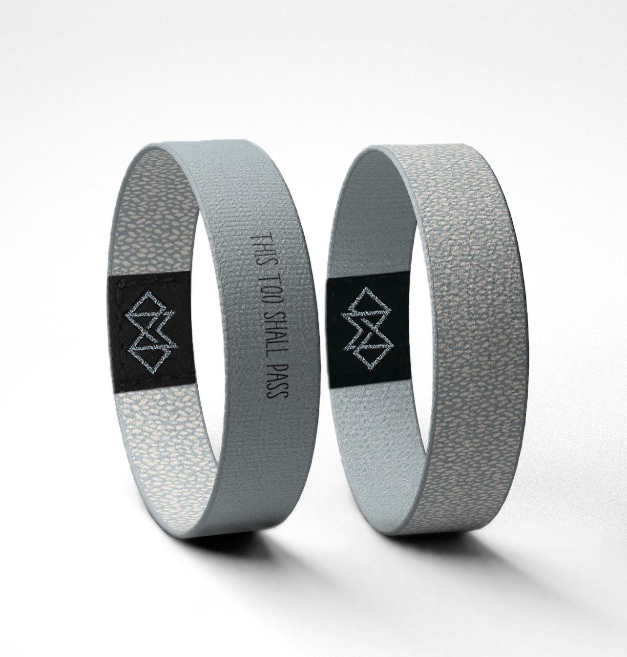 This Too Shall Pass Wristband  Reversible Minimalist Encouragement Bracelet | Comfort Gift for Grief, Anxiety & Mental Health Support