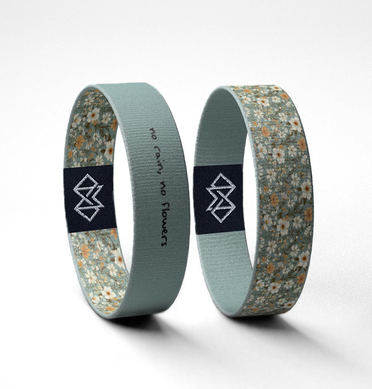 No Rain No Flowers Bracelet  Reversible Floral Mental Health Wristband | Growth & Healing Gift | Inspirational Jewelry