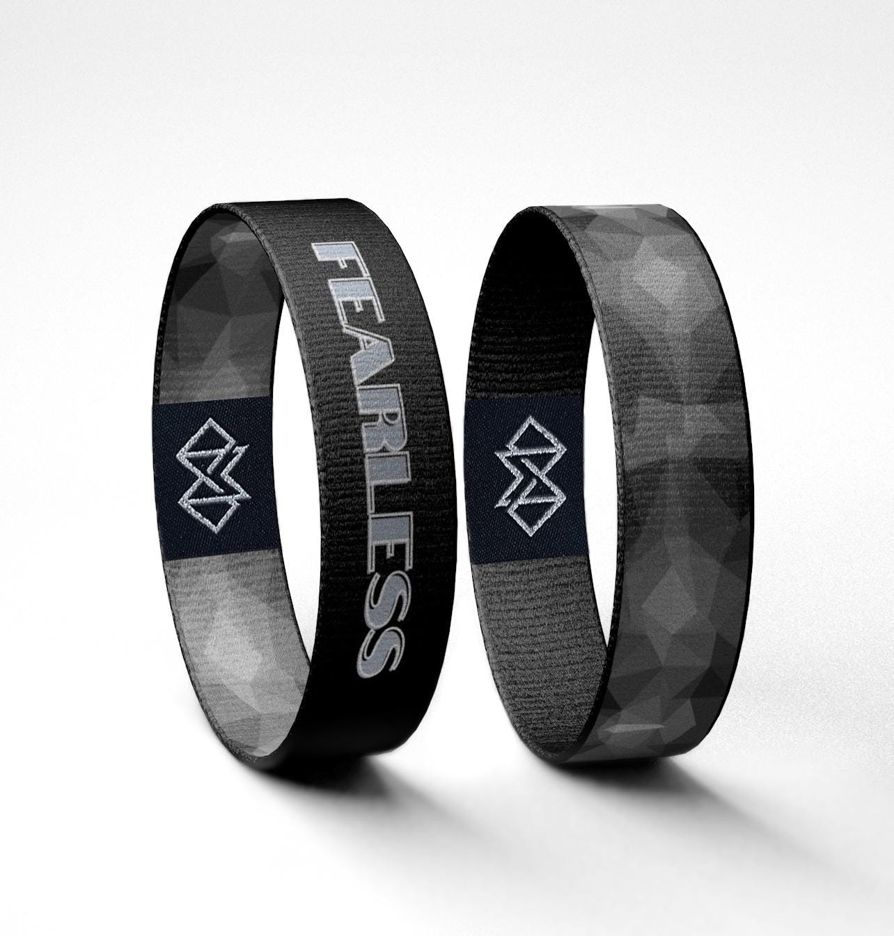 FEARLESS Wristband  Reversible Black Motivational Bracelet | Bold Confidence Gift for Men, Women & Teens | Mental Strength Reminder
