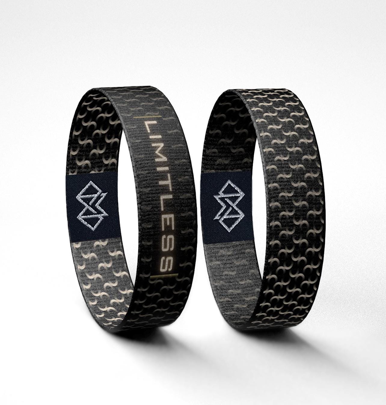 LIMITLESS Wristband  Reversible Motivational Bracelet for Men & Women | Bold Black Affirmation Gift for Confidence and Mental Strength
