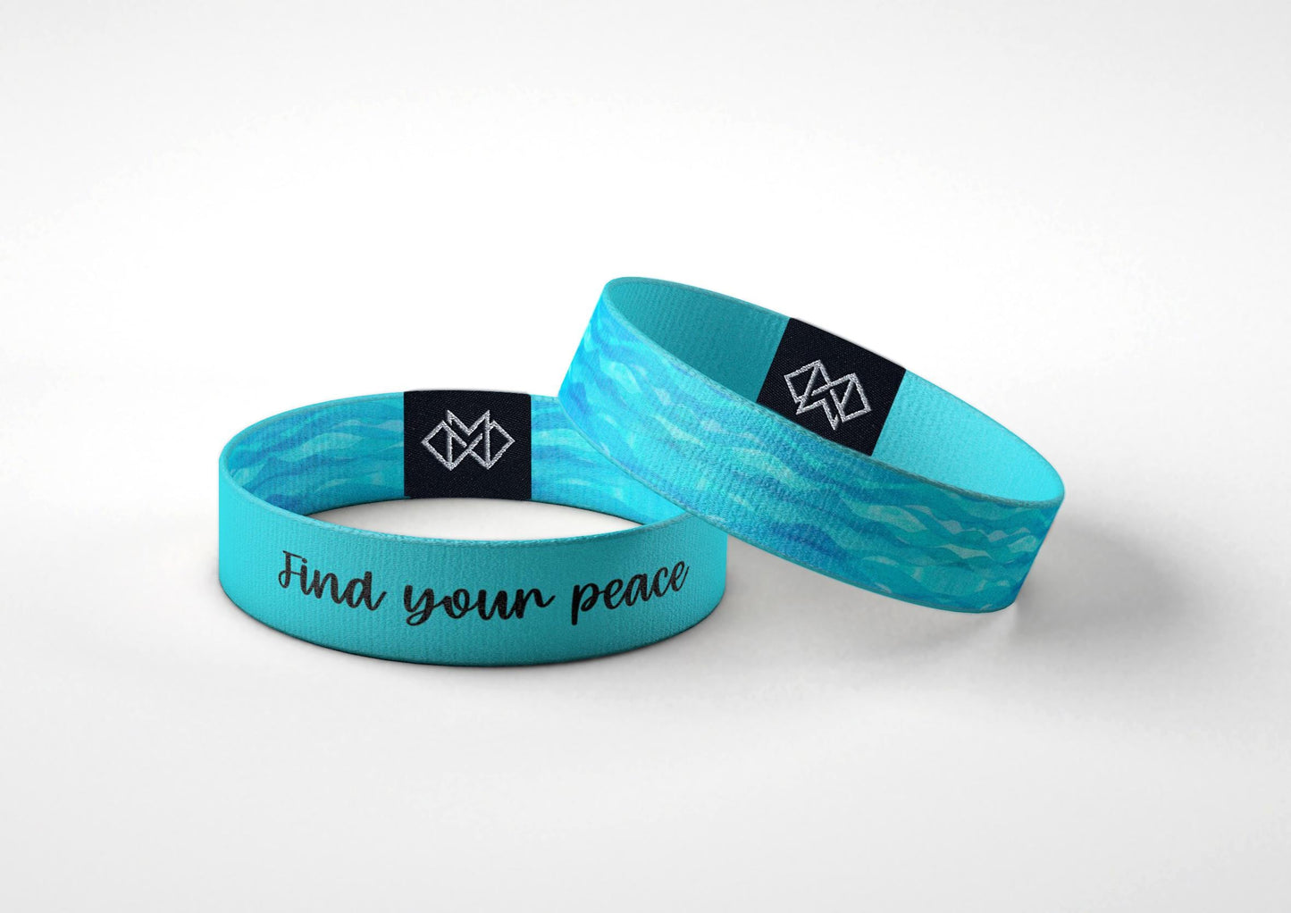 Find Your Peace Motivational Wristband  Reversible Ocean-Inspired Mental Health Bracelet | Inspirational Gift for Calm & Clarity