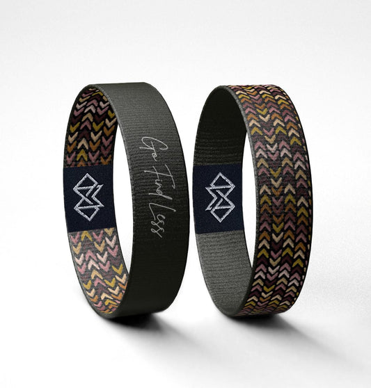 Go Find Less Bracelet  Reversible Patterned Adventure Wristband | Wanderlust Inspired Gift | Motivational Quote Jewelry