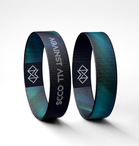Against All Odds Motivational Wristband | Reversible Inspirational Bracelet | Mental Health Awareness Jewelry Gift for Men or Women