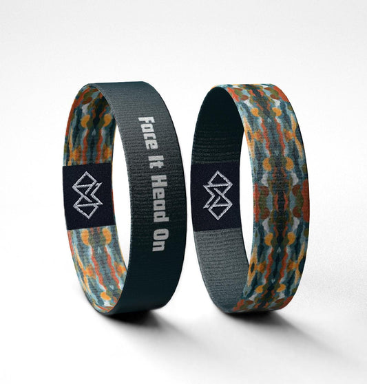 Face It Head On Motivational Wristband | Reversible Inspirational Bracelet | Mental Health Awareness Jewelry Gift for Him or Her