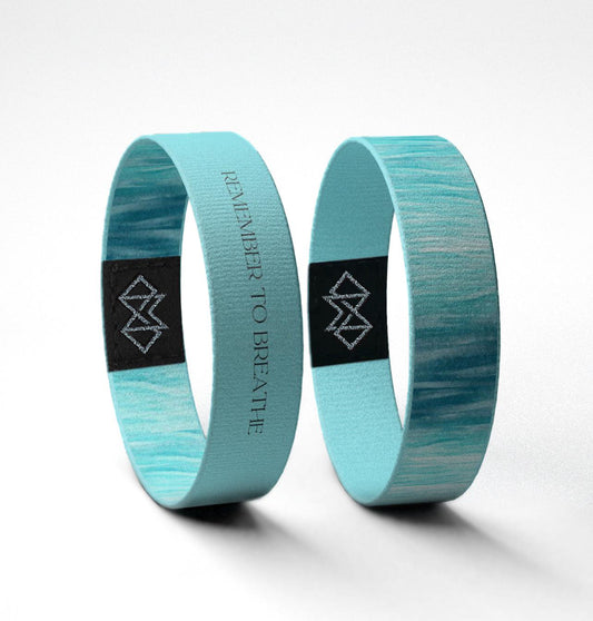 Remember to Breathe Motivational Wristband  Reversible Mental Health Bracelet | Calm Anxiety Gift for Her or Him