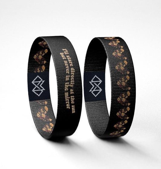 Ill Stare Directly at the Sun Wristband | Reversible Inspirational Bracelet | T Swift Inspired Mental Health Awareness Gift by MoxxieBands