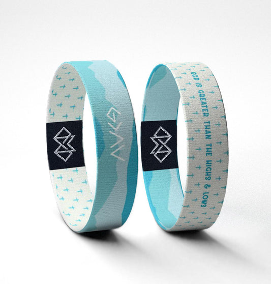 God is Greater Than the Highs & Lows Wristband Reversible Christian Motivational Bracelet | Faith-Based Mental Health Awareness Jewelry Gift