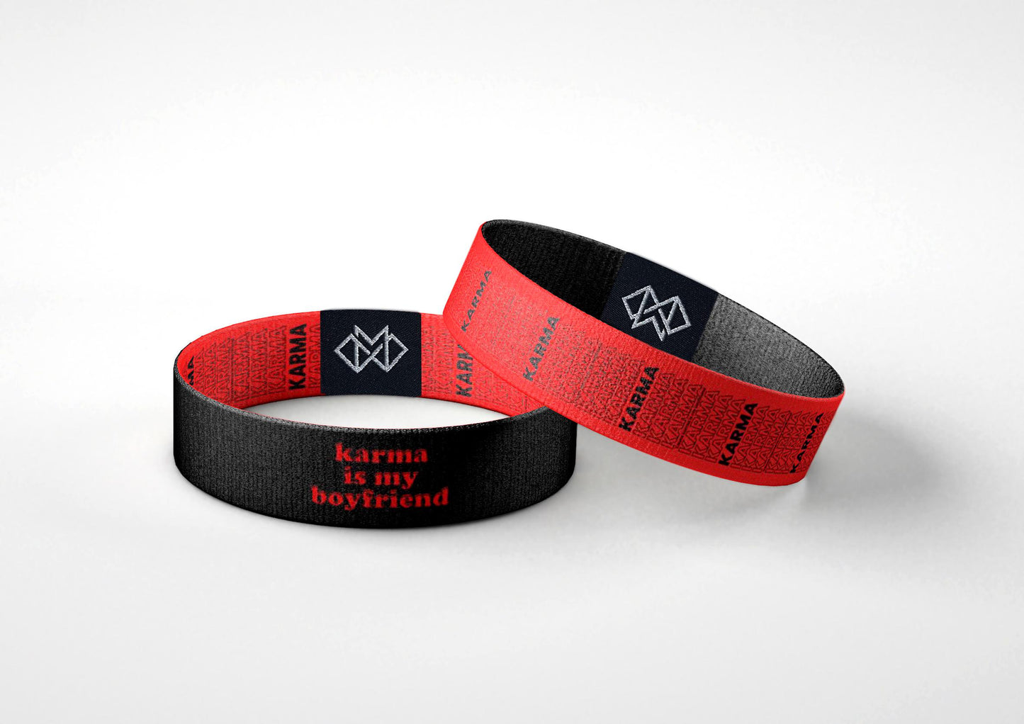Karma Is My Boyfriend Wristband | Reversible Motivational Bracelet | Inspirational Jewelry Gift Supporting Mental Health Awareness